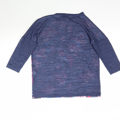 Atmosphere Womens Blue Floral  Basic T-Shirt Size 6