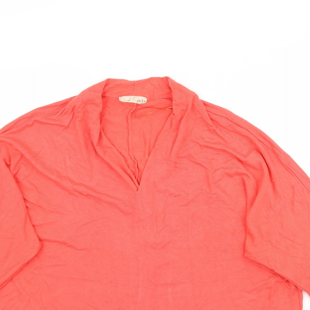 Phase Eight Womens Pink   Basic T-Shirt Size 10  - Coral Coloured