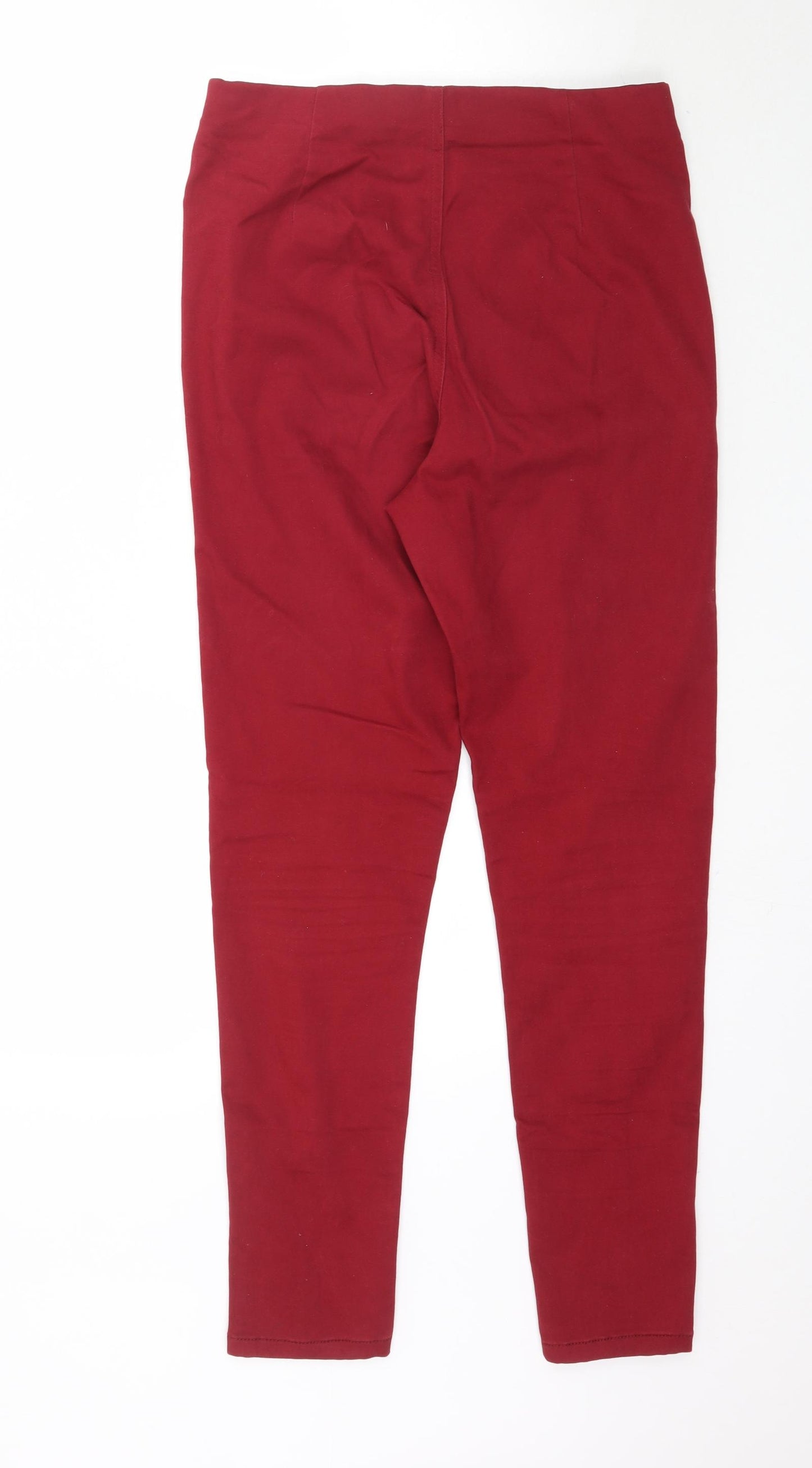 F&F Womens Red   Trousers  Size 12 L29 in