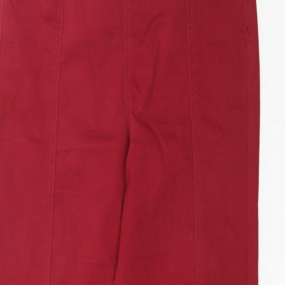 F&F Womens Red   Trousers  Size 12 L29 in