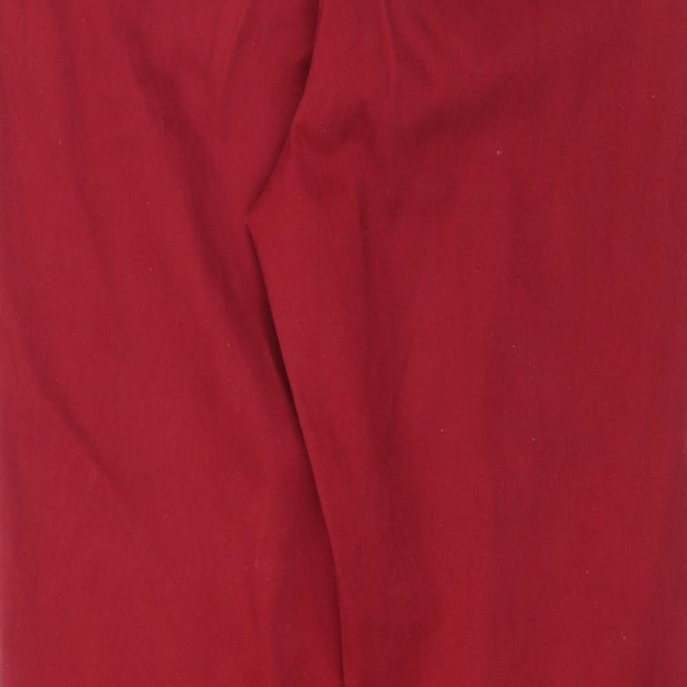 F&F Womens Red   Trousers  Size 12 L29 in