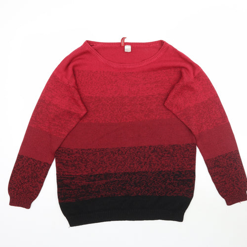 H&M Womens Red  Taffeta Pullover Jumper Size S