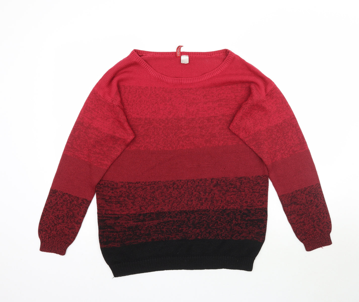 H&M Womens Red  Taffeta Pullover Jumper Size S