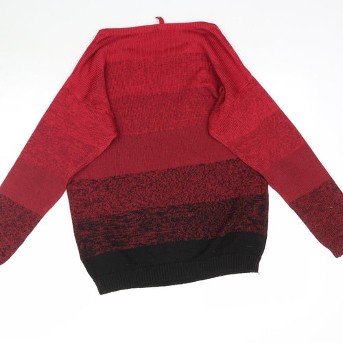H&M Womens Red  Taffeta Pullover Jumper Size S