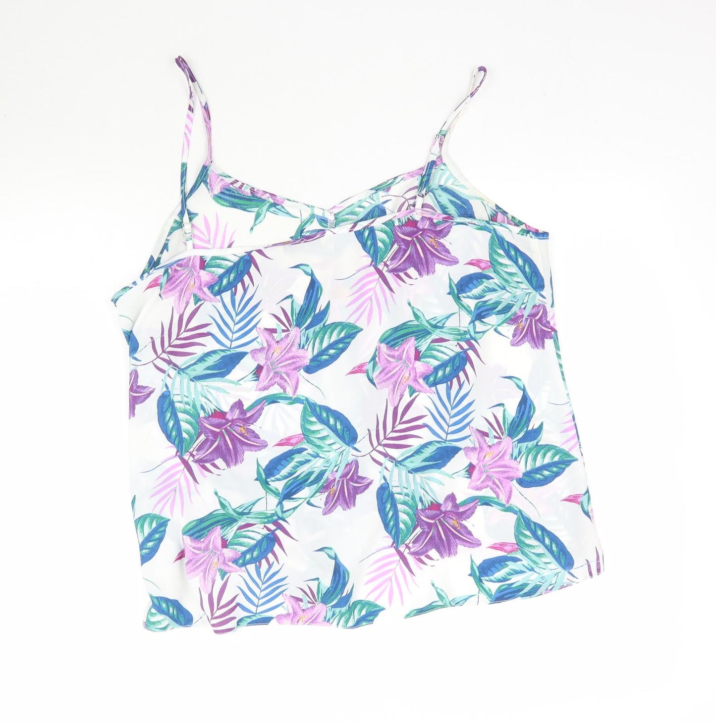 George Womens Multicoloured Floral  Camisole Tank Size 16  - tie detail