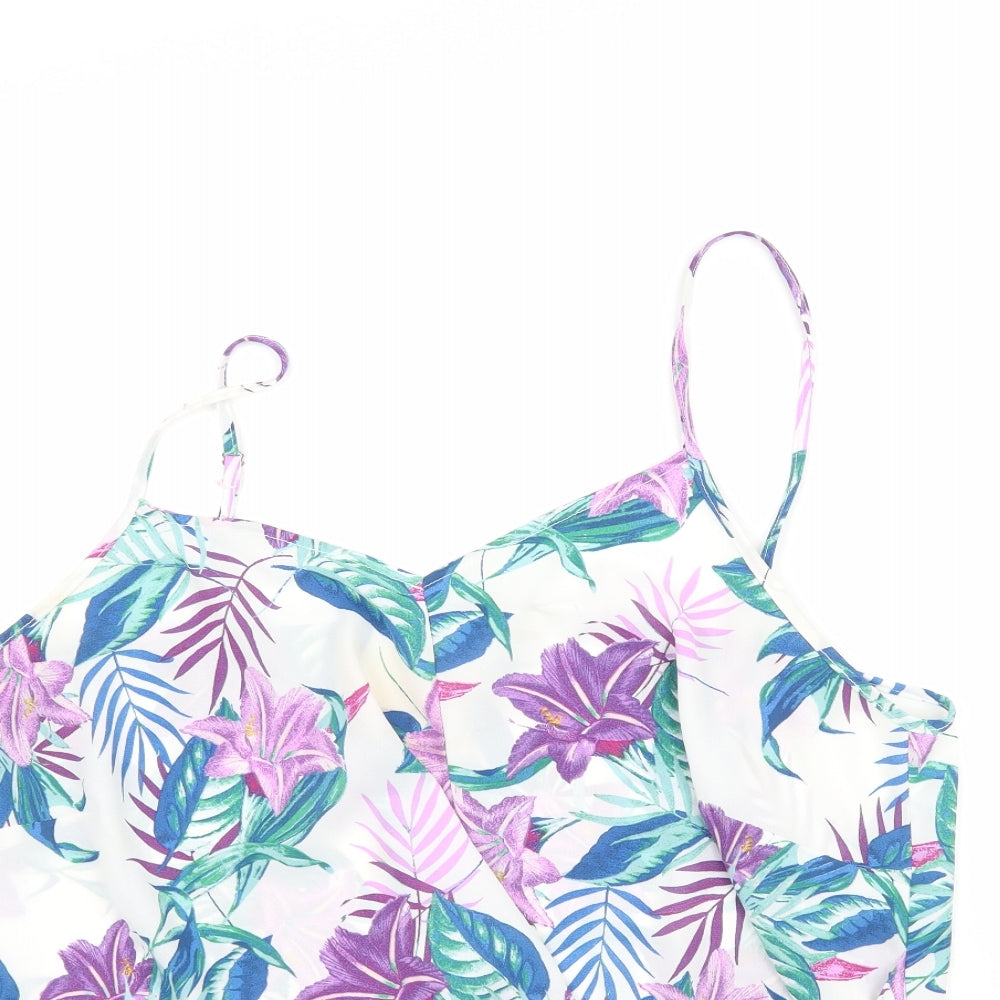 George Womens Multicoloured Floral  Camisole Tank Size 16  - tie detail