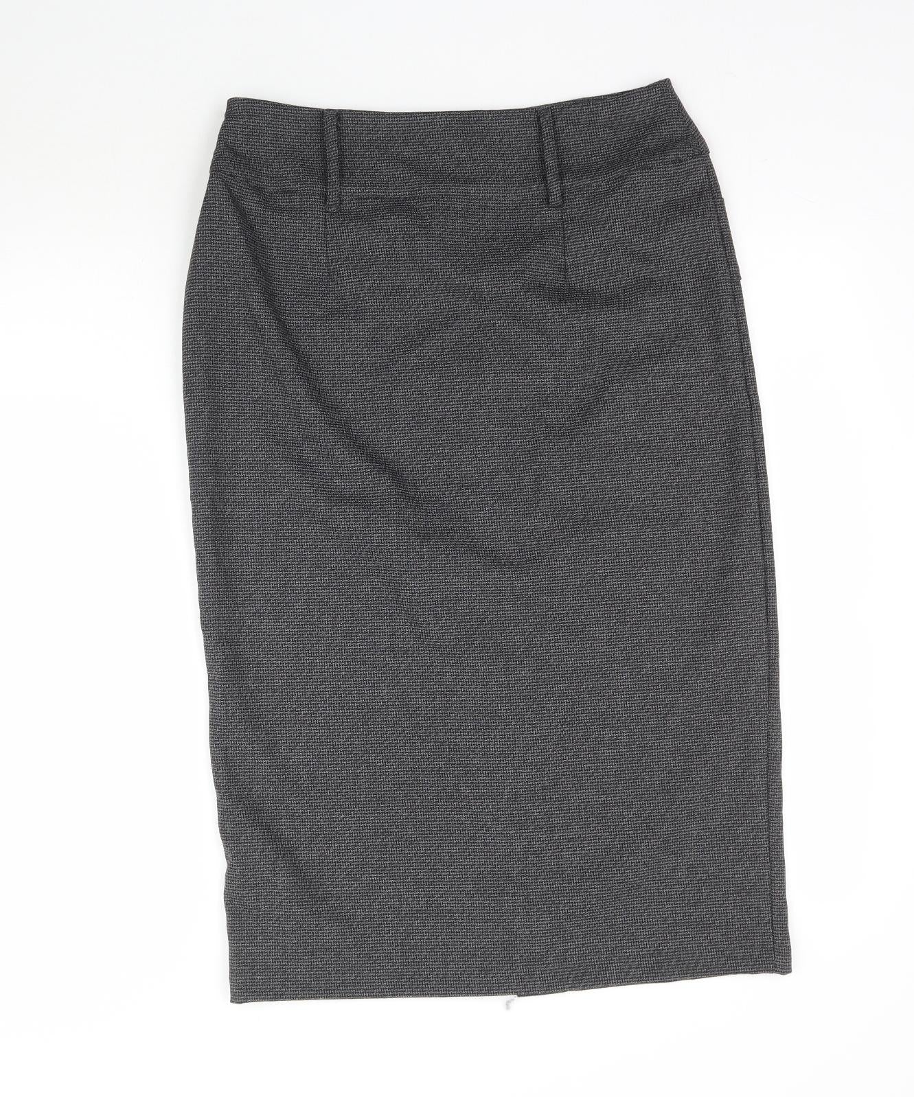 Preworn Womens Grey   Straight & Pencil Skirt Size 12  - Work Office