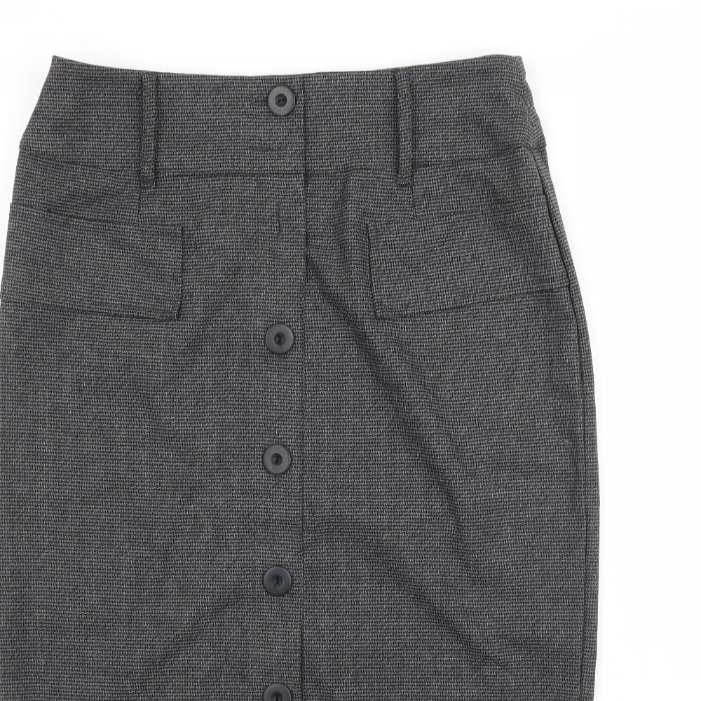 Preworn Womens Grey   Straight & Pencil Skirt Size 12  - Work Office