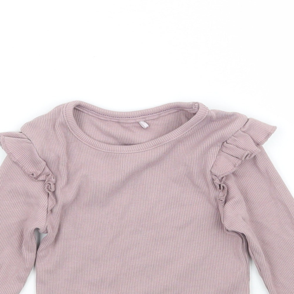 George Girls Purple   Basic T-Shirt Size 2-3 Years