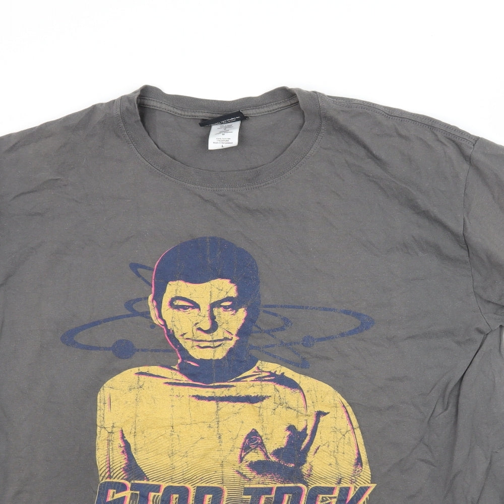 Star Trek Mens Grey    T-Shirt Size L
