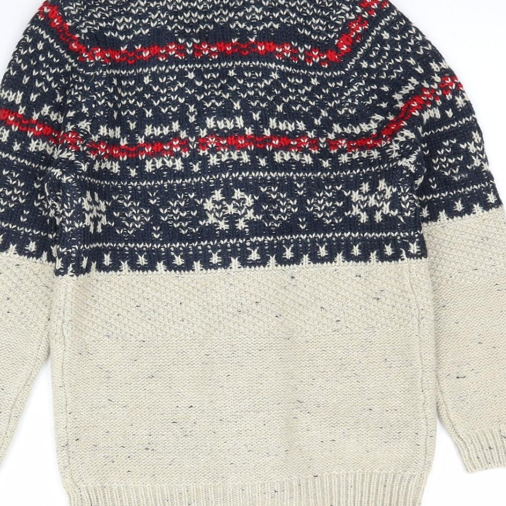 TU Boys Multicoloured Floral Knit Cape Jumper Size 8 Years