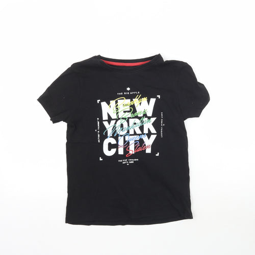 Primark Girls Black   Basic T-Shirt Size 8-9 Years  - New York City