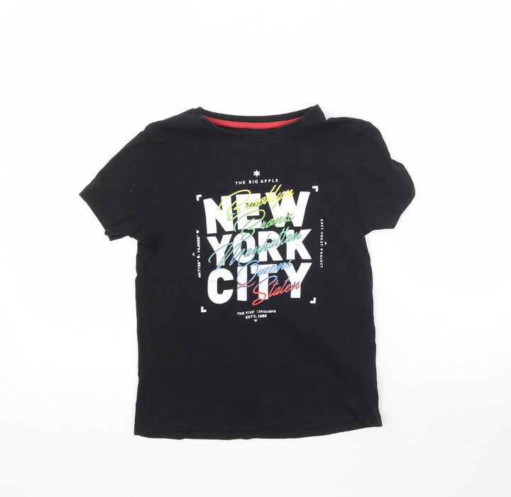 Primark Girls Black   Basic T-Shirt Size 8-9 Years  - New York City