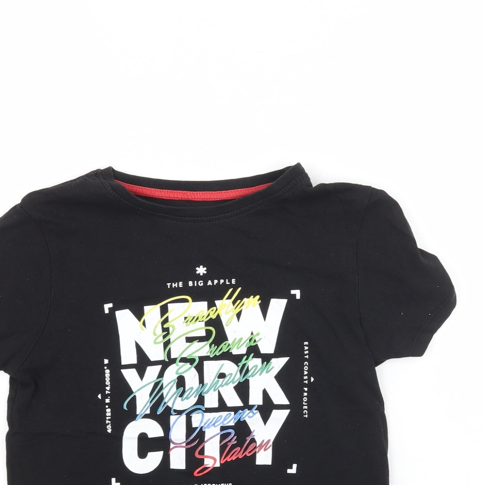 Primark Girls Black   Basic T-Shirt Size 8-9 Years  - New York City