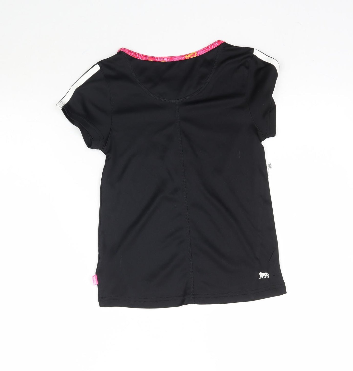 Lonsdale Girls Black   Basic T-Shirt Size 11-12 Years