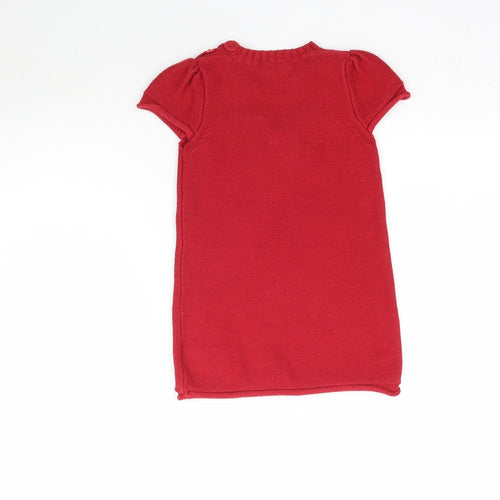 NEXT Girls Red  Knit Mini  Size 2-3 Years  - Bow detail