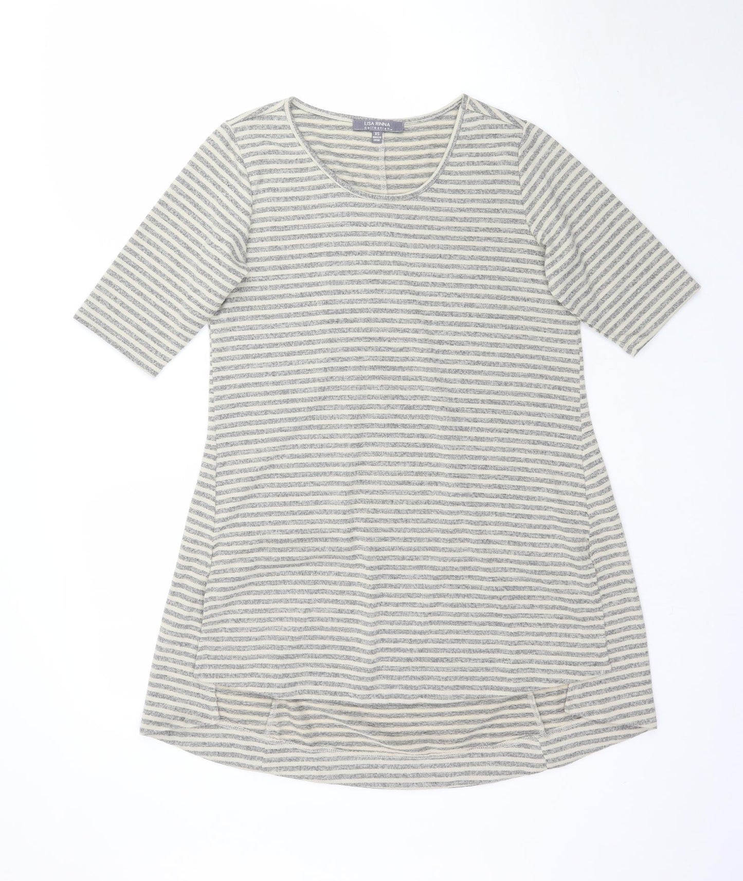 Lisa Rinna Womens Multicoloured Striped  T-Shirt Dress  Size XS