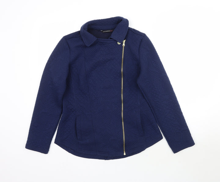 Isaac Mizrahi Womens Blue   Jacket Coat Size XS