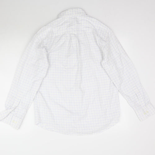 Smith & Jones Mens White Plaid   Button-Up Size M  - Check Pattern