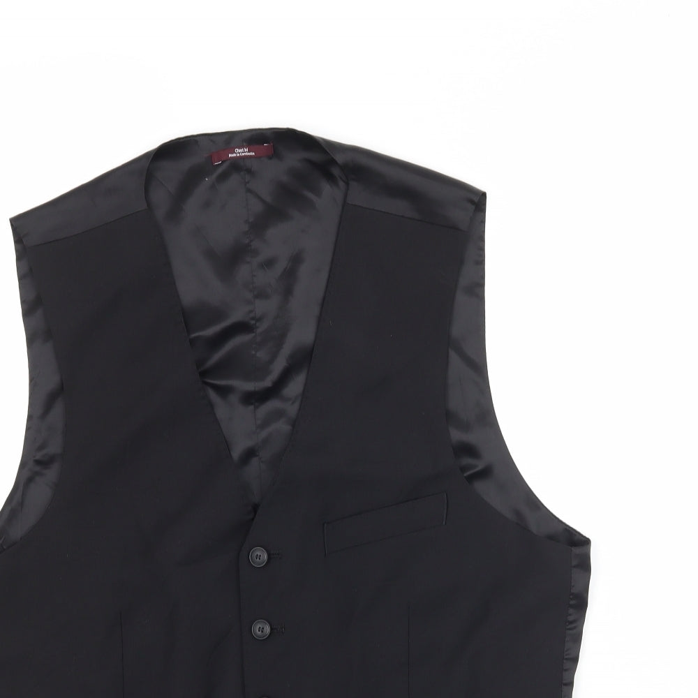 Marks and Spencer Mens Black    Suit Waistcoat Size M
