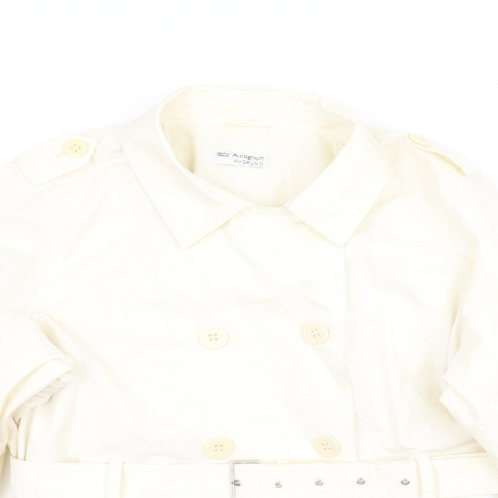 Marks and Spencer Womens Ivory   Pea Coat Coat Size 22