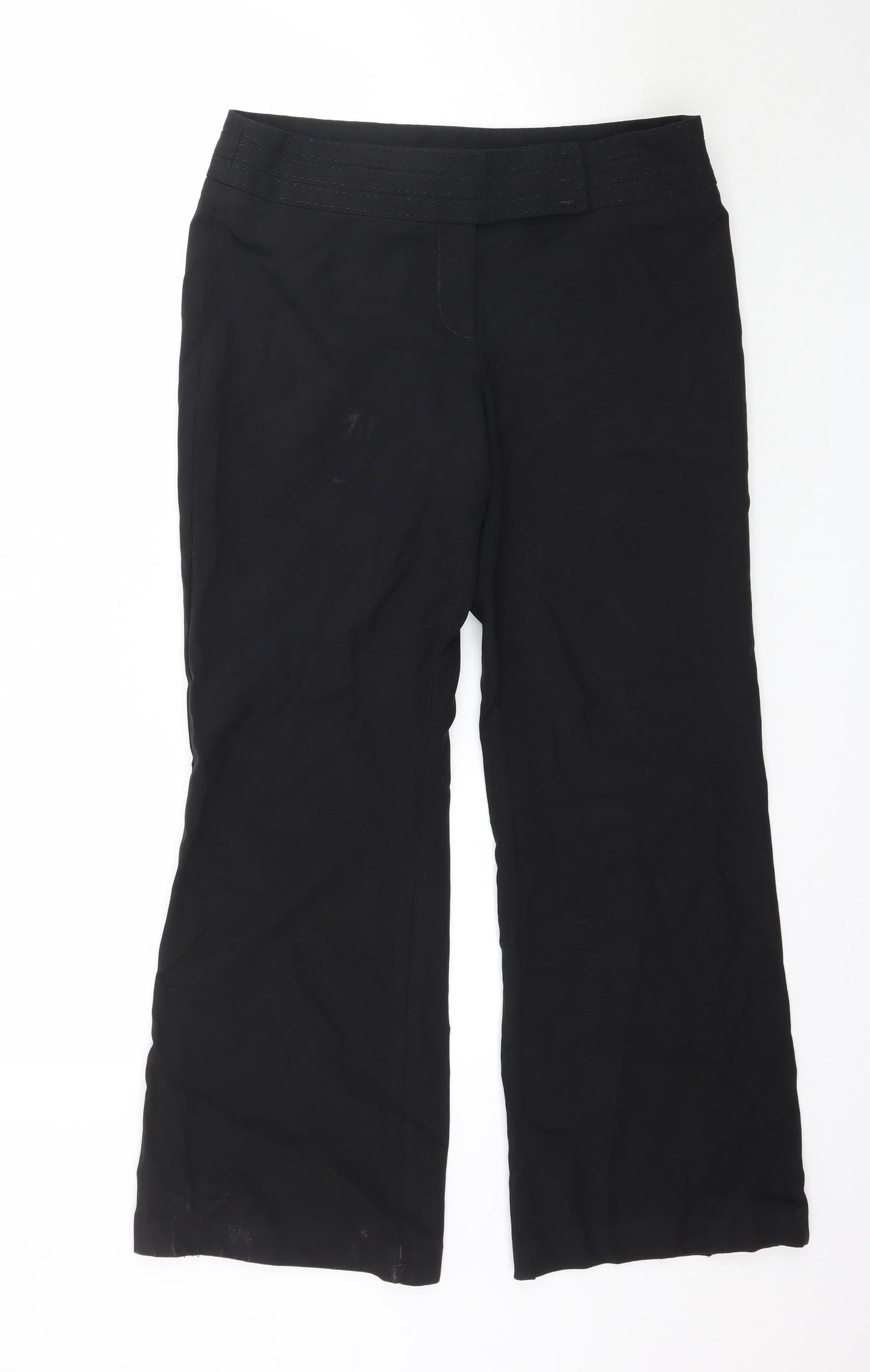 F&F Womens Black   Trousers  Size 12 L29 in - Work Office