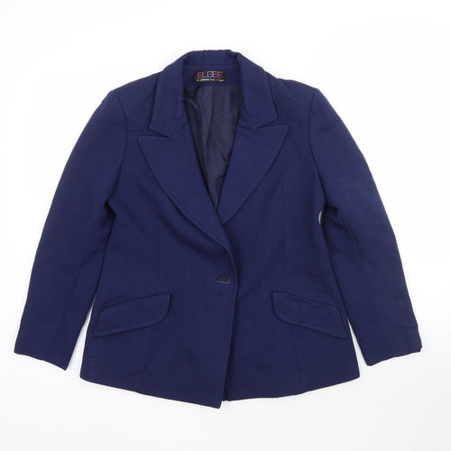 Elgee Womens Blue   Jacket Blazer Size M
