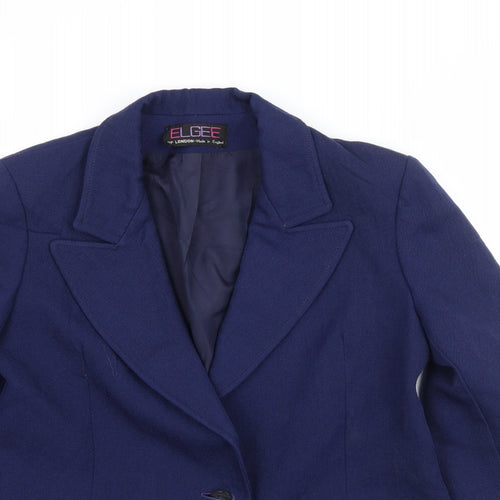 Elgee Womens Blue   Jacket Blazer Size M