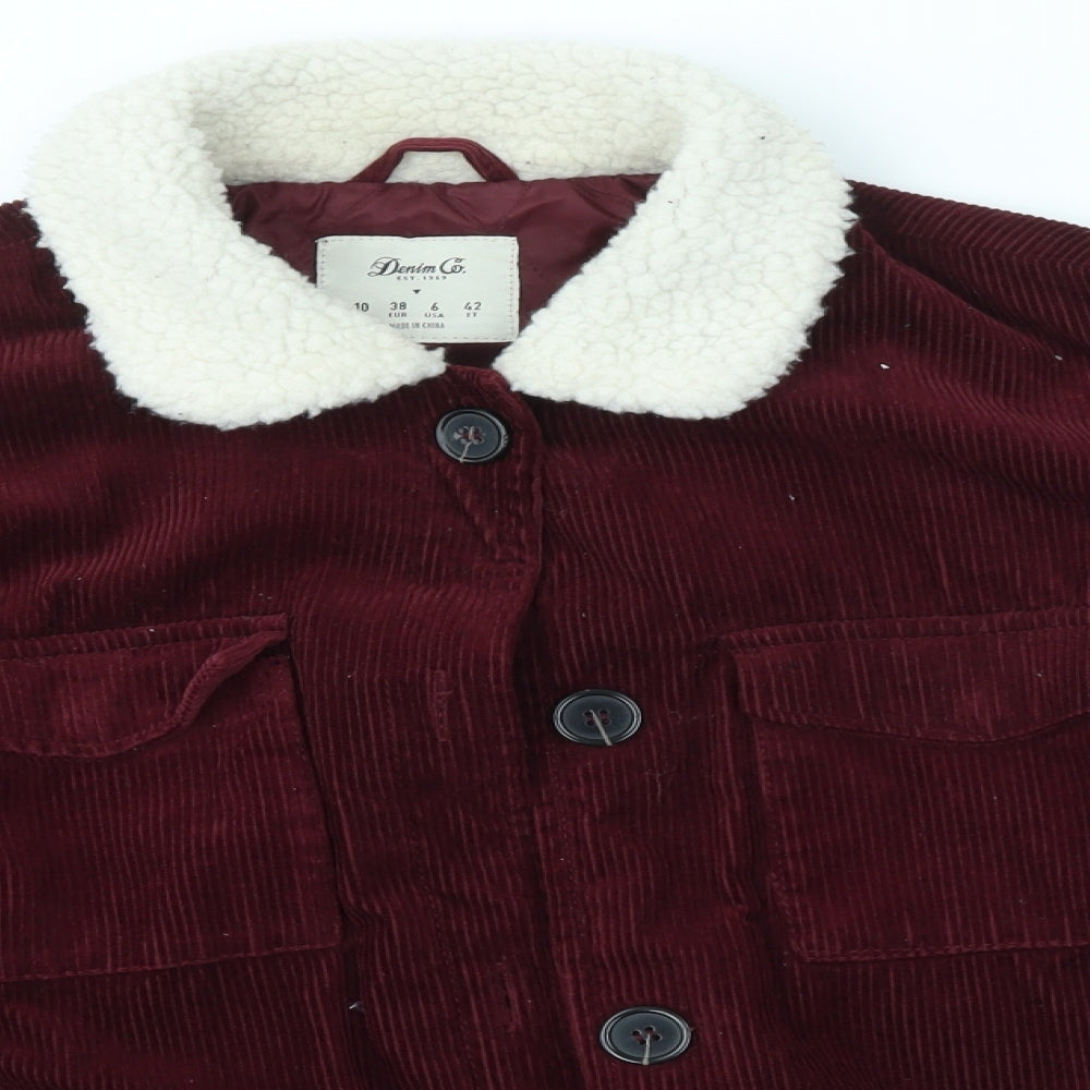 Primark Womens Red   Overcoat Coat Size 10