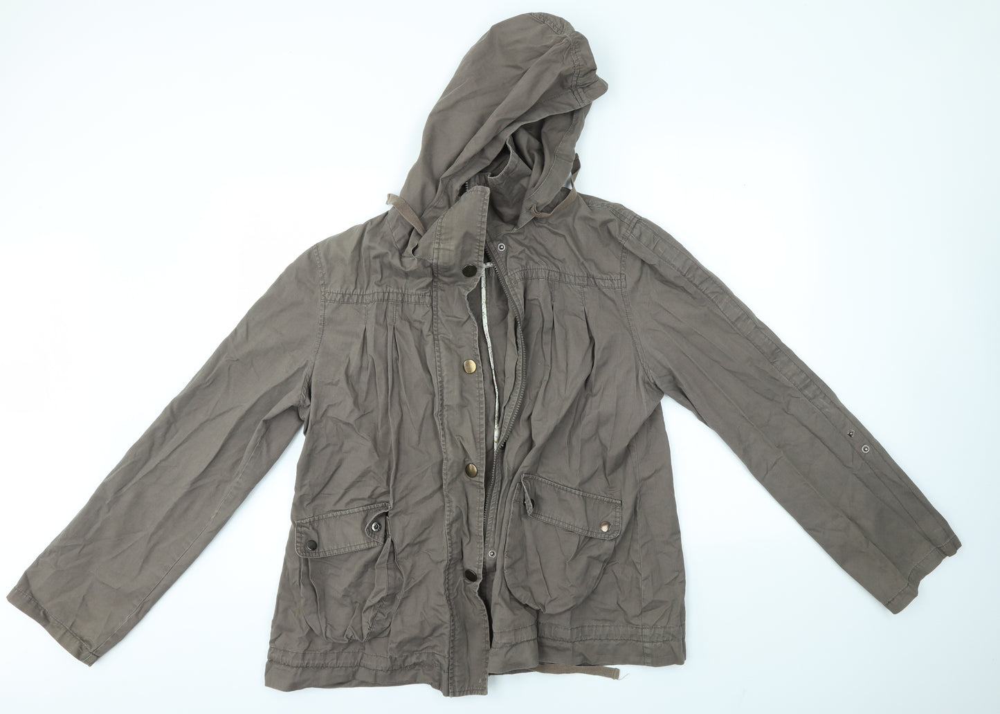 ALS Womens Grey   Parka Coat Size 18
