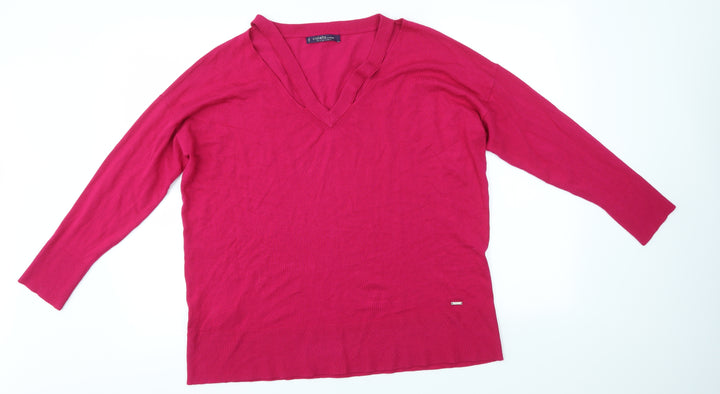 Mango Womens Pink Basic Blouse Size M