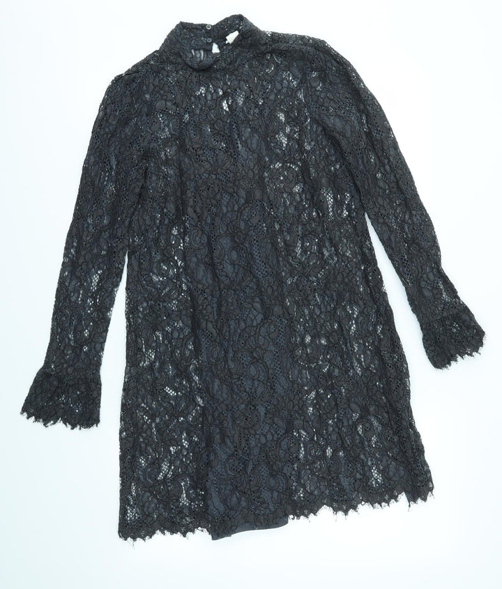 H&M Womens Grey  Lace A-Line  Size 8