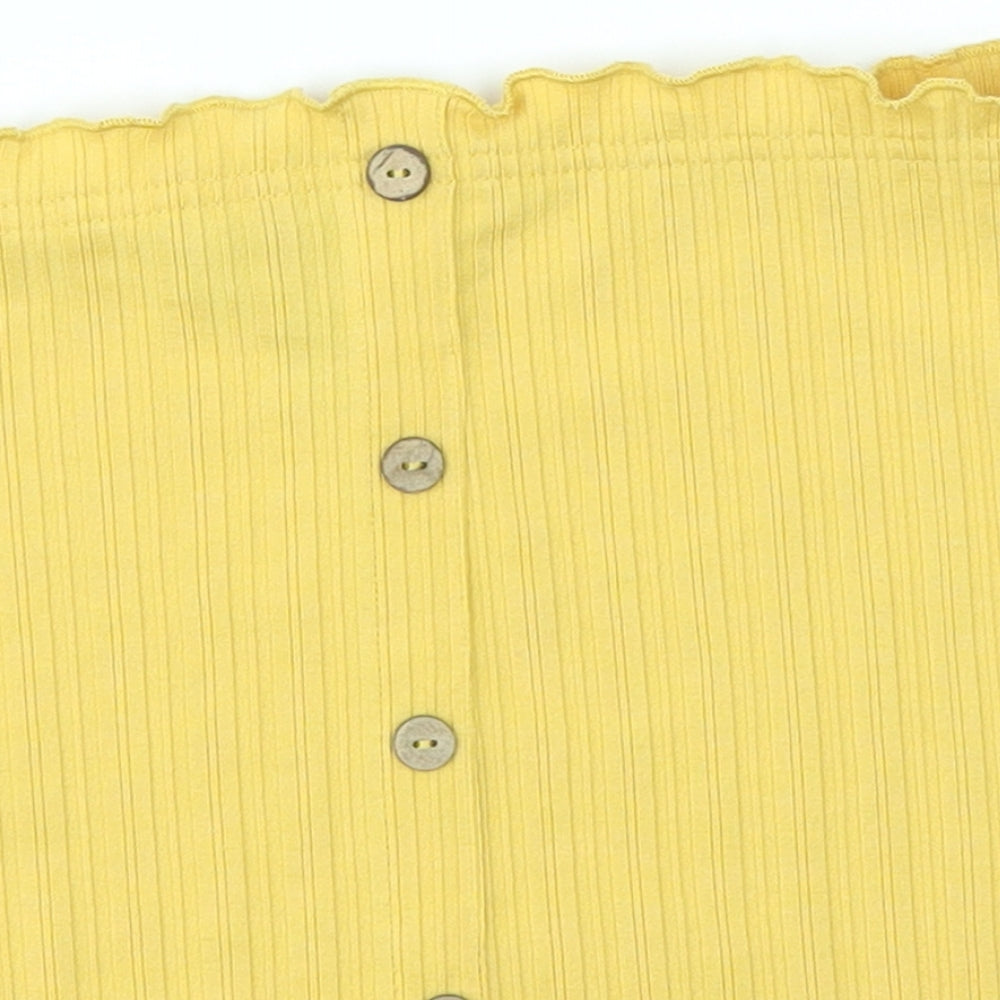 New Look Womens Yellow   Cropped Blouse Size S