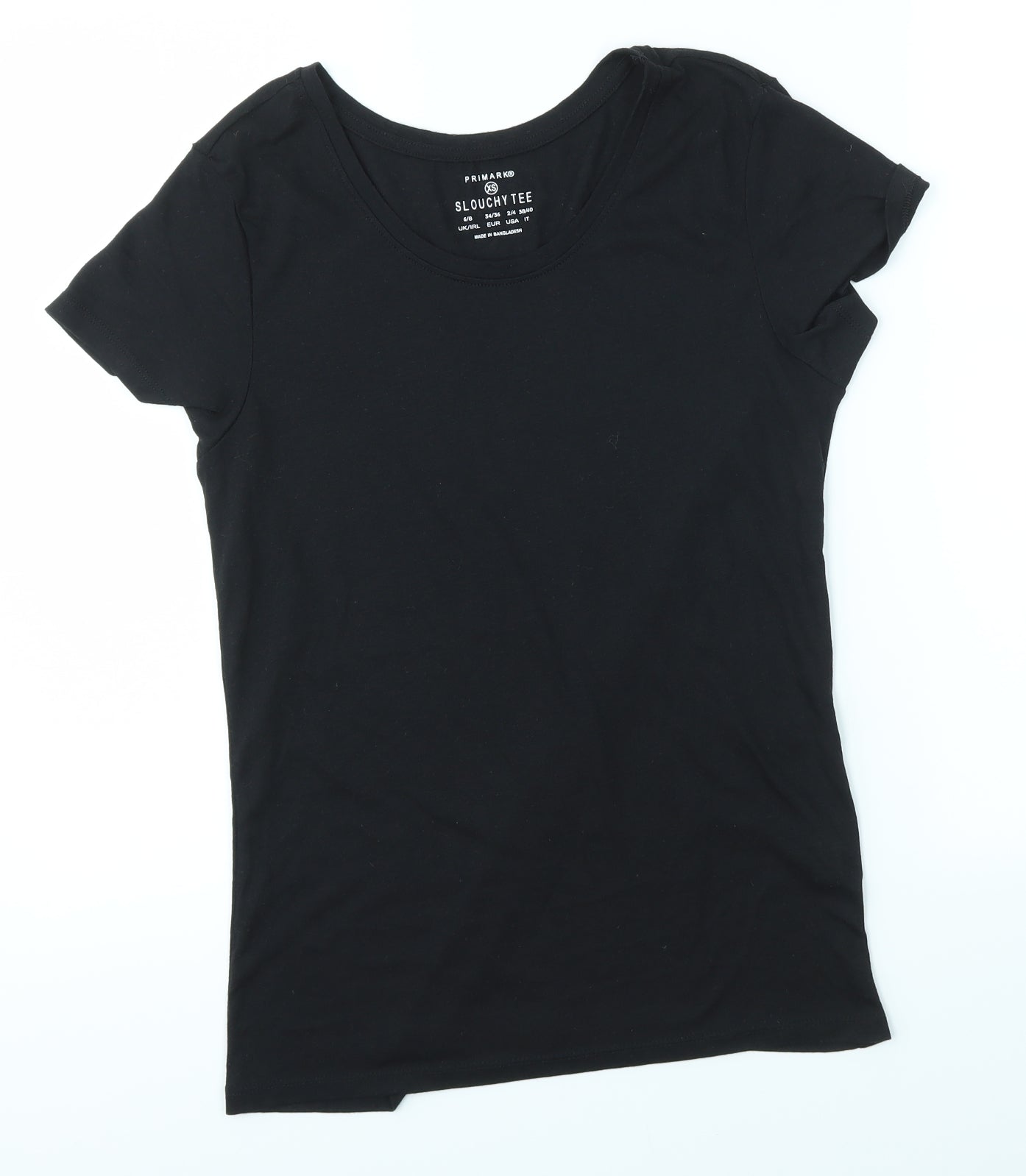 Primark Womens Black   Basic T-Shirt Size XS