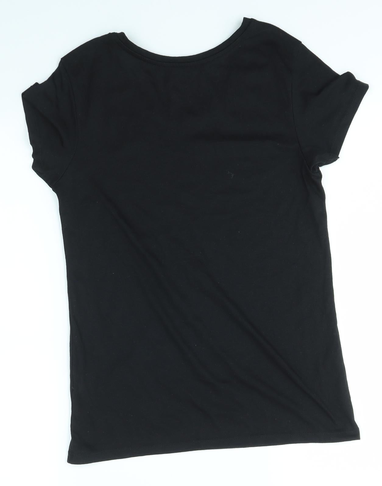 Primark Womens Black   Basic T-Shirt Size XS