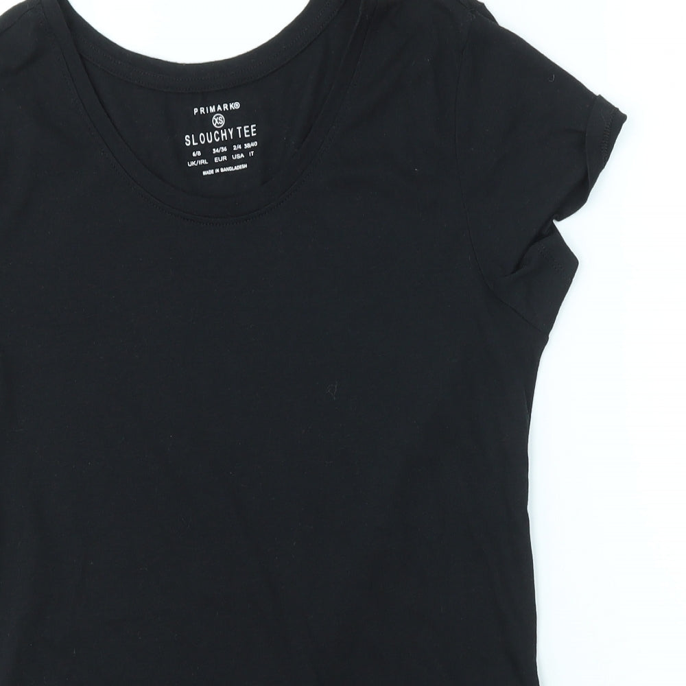 Primark Womens Black   Basic T-Shirt Size XS