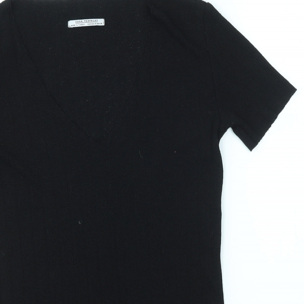 Zara Trafaluc Womens Black   Basic Polo Size S