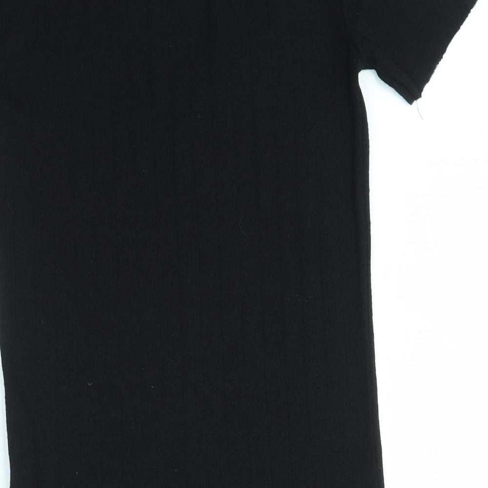 Zara Trafaluc Womens Black   Basic Polo Size S