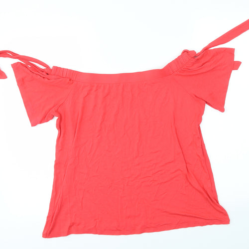 George Womens Red   Basic Blouse Size 14