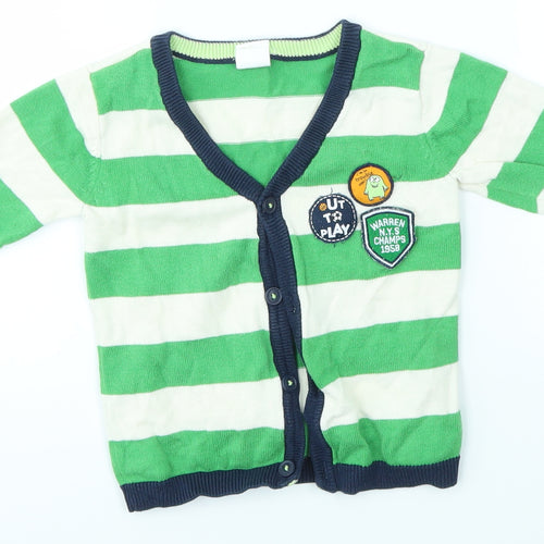 H&M Baby Multicoloured Striped  Cardigan Jumper Size 9-12 Months