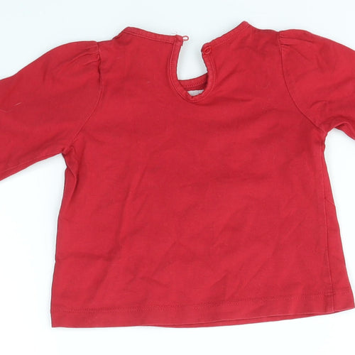 Matalan Baby Red   Basic T-Shirt Size 6-9 Months