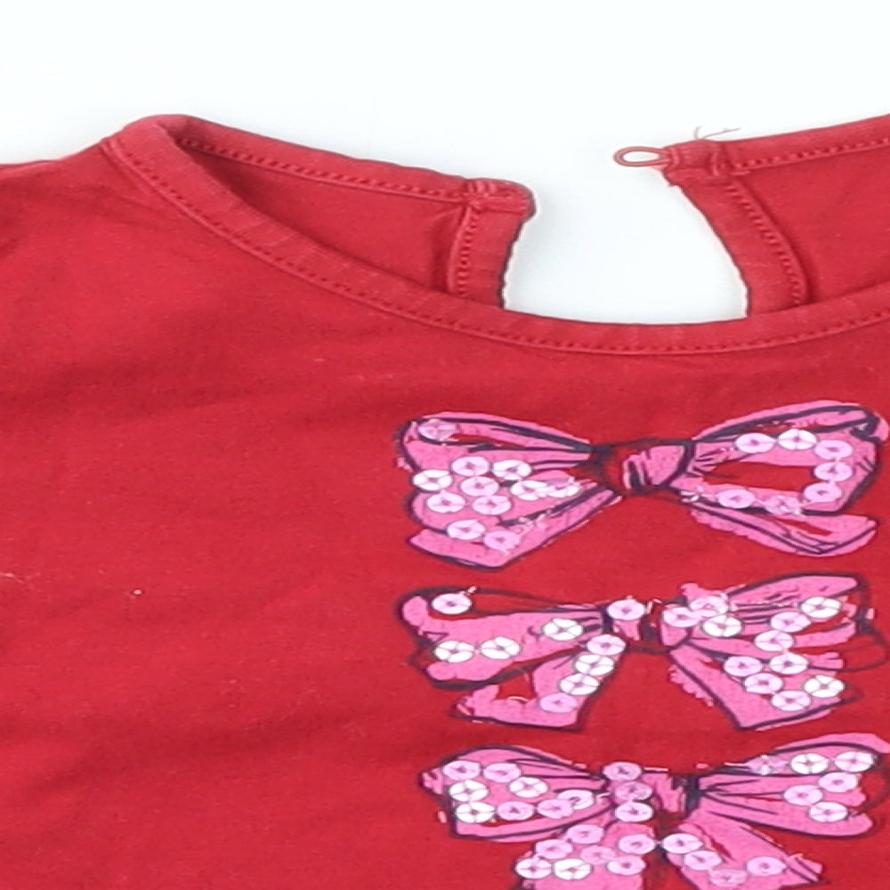 Matalan Baby Red   Basic T-Shirt Size 6-9 Months