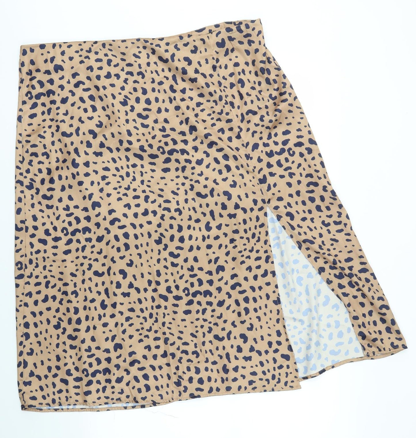 Nasty Gal Womens Brown Animal Print  A-Line Skirt Size 22