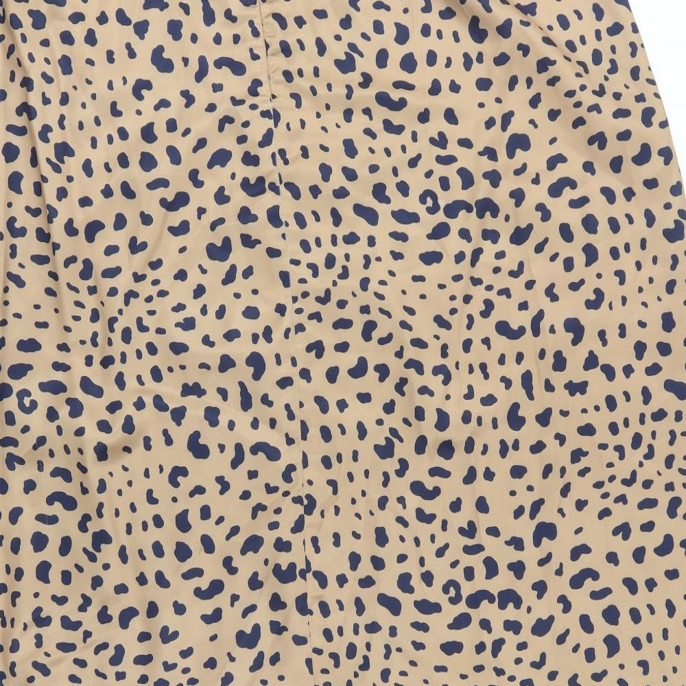 Nasty Gal Womens Brown Animal Print  A-Line Skirt Size 22