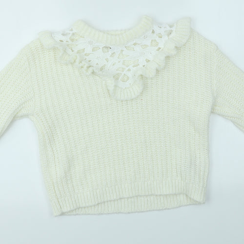 Miss Selfridge Womens Ivory   Pullover Jumper Size 6