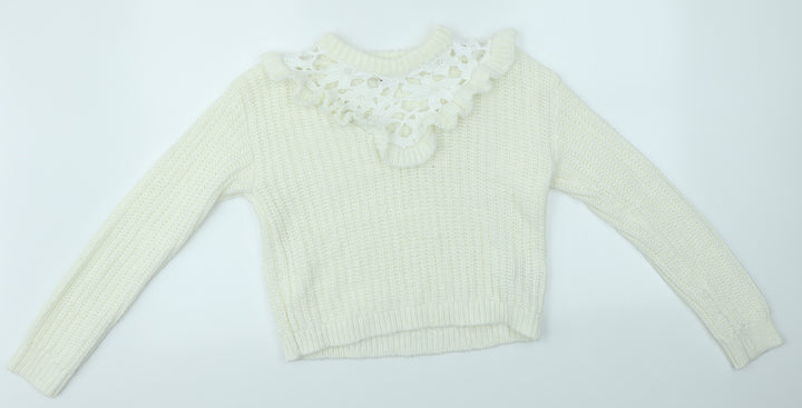 Miss Selfridge Womens Ivory   Pullover Jumper Size 6
