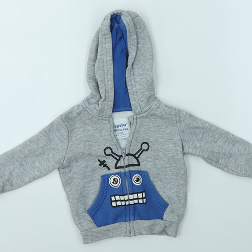 LUPILO Baby Grey   Full Zip Jumper Size 3-6 Months