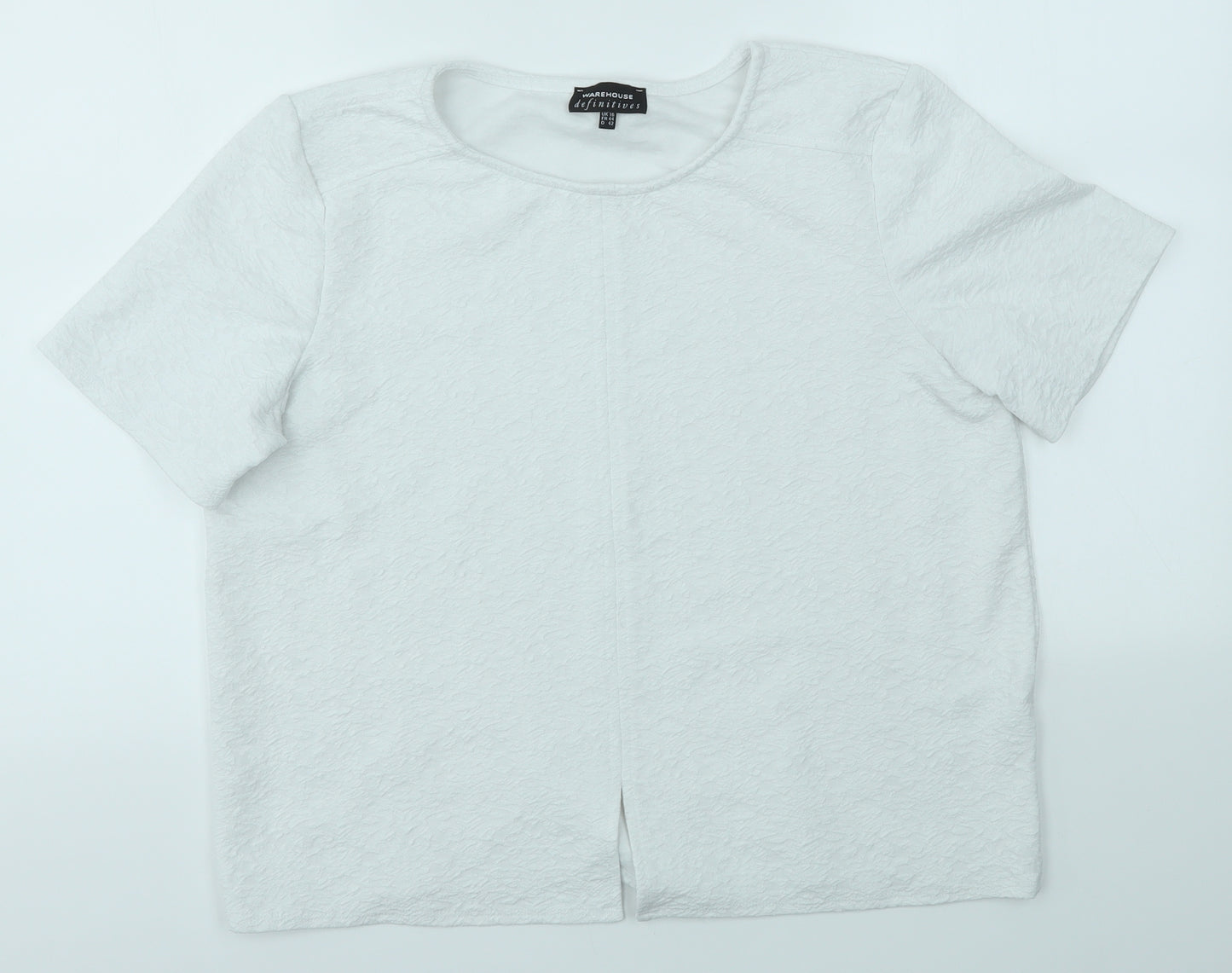 Warehouse Womens White   Basic T-Shirt Size 16