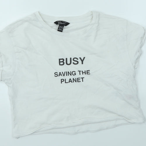 New Look Girls White   Basic T-Shirt Size 10-11 Years