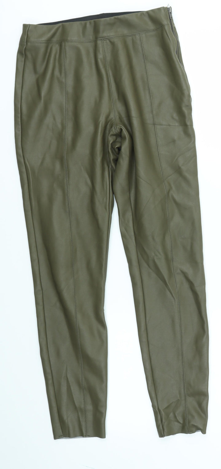 Topshop Womens Green Trousers Size 8 L26 in
